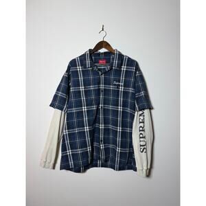 supreme plaid thermal work shirt